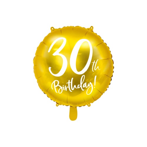 «30 Birthday» kuldne, ümmargune