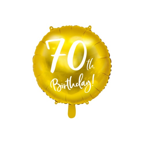 «70 Birthday» kuldne, ümmargune