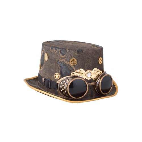 Steampunk kübar, prillidega