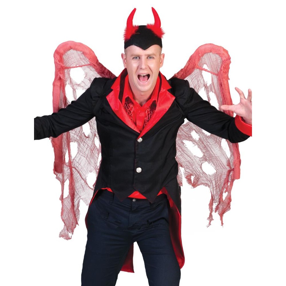 Devil wings, red, 116x46cm
