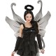 Wings, black, glitter, 95x110cm