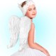 Крылья ангела из перьев, белые, 60x46cm