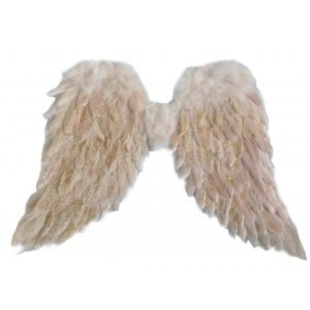 Крылья ангела из перьев, состаренный розовый