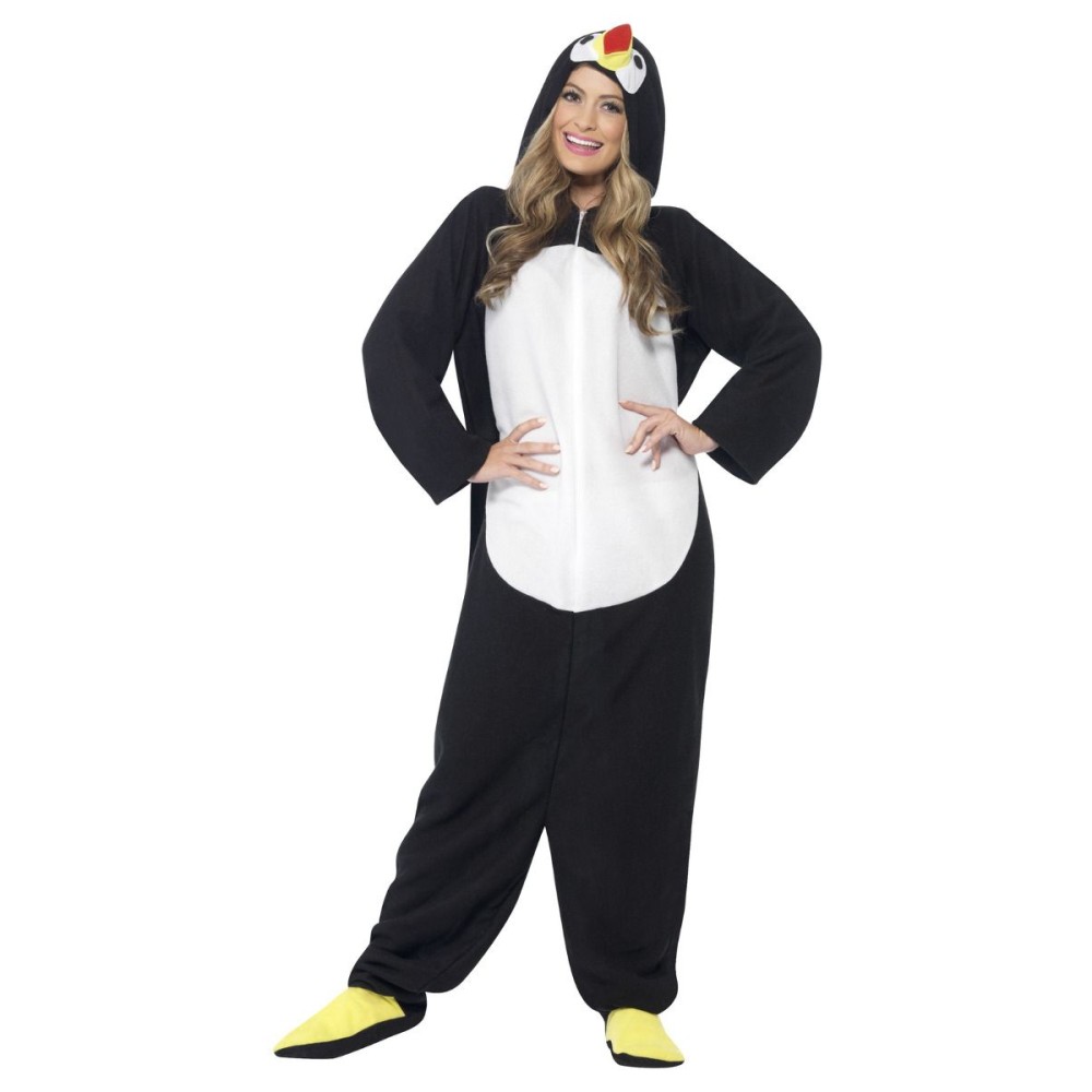 Penguin costume, hooded jumpsuit (L)