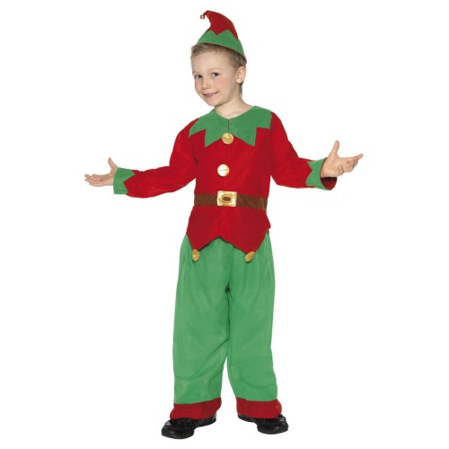 Elf costume for children, tunic, pants and hat (L)