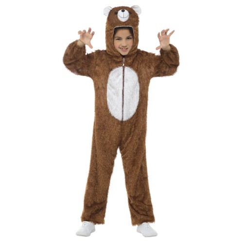 Karu kostüüm, kapuutsiga jumpsuit, laste (M,130-143 cm, 7-9 a.)