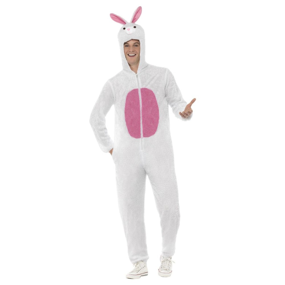 Rabbit Costume, Jumpsuit with Hood (L)