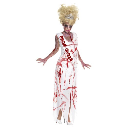 Kooliballi kuninganna zombie kostüüm, kleit ja lint (S, 36-38)