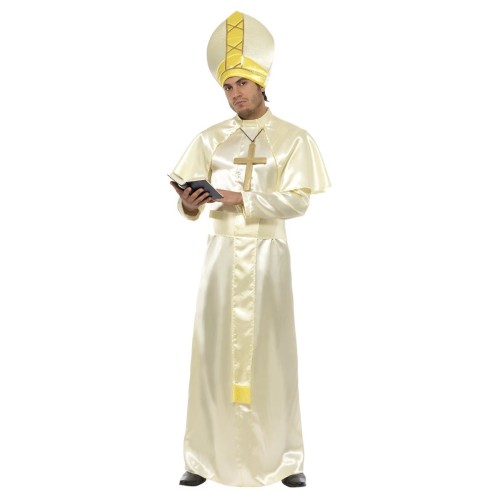 Paavsti kostüüm, rüü, vöö, müts, kaelakee ja keep (M)