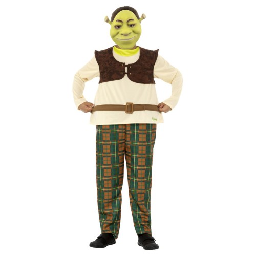 Shreki kostüüm, kõik ühes, keskkohas rõngas, mask, lastele (S, 115-128 cm, 4-6 a.)