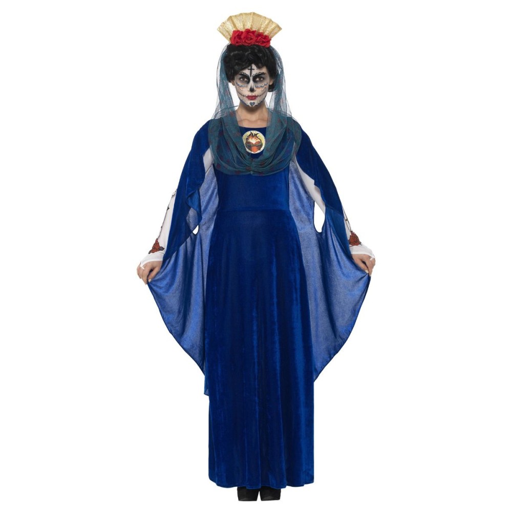 Püha Maarja kostüüm, surnute päev, kleit, peakate ja kapuuts (S)