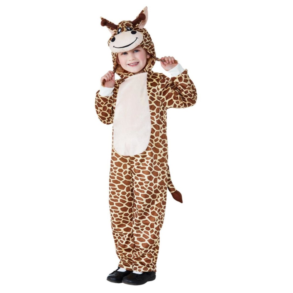 Giraffe costume, hooded jumpsuit, for children (T1, 85-89 cm, 1-2 years)