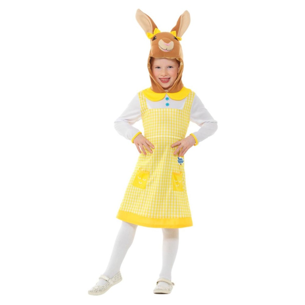 Rabbit costume, dress and hood, for girls (S, 115-128 cm, 4-6 years)