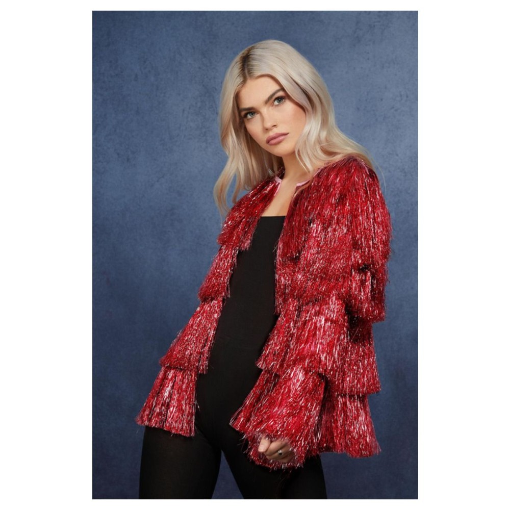 Tinsel jacket, red, bright (S, M)
