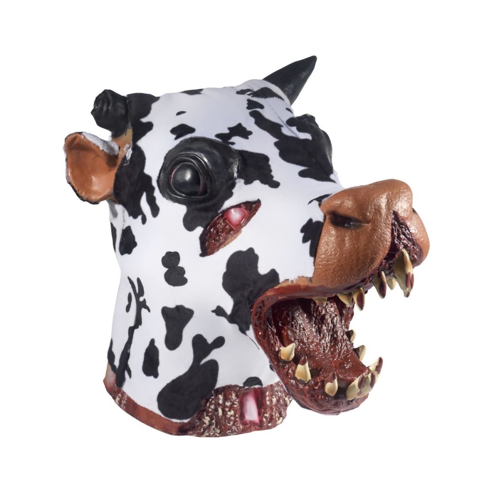 Cow head, prop, black-white