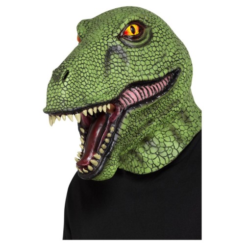 Dinosauruse mask, roheline, lateks