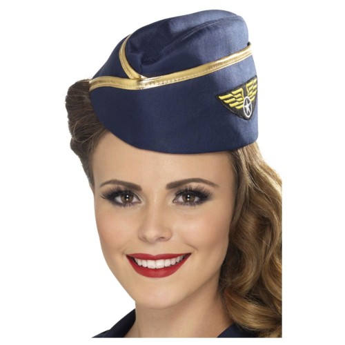 Air hostess hat, blue