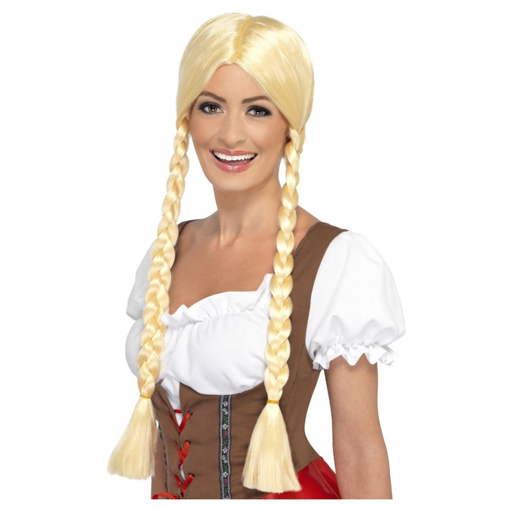 Bavarian wig with braids, blonde