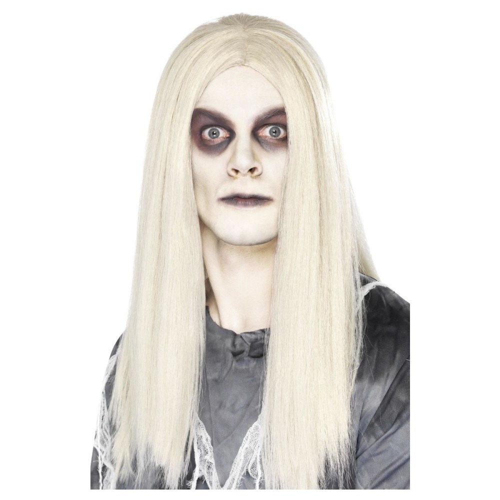 Ghost wig, long, gray