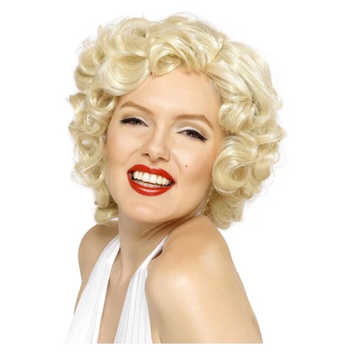 Marilyn Monroe lokkidega parukas, lühike, blond