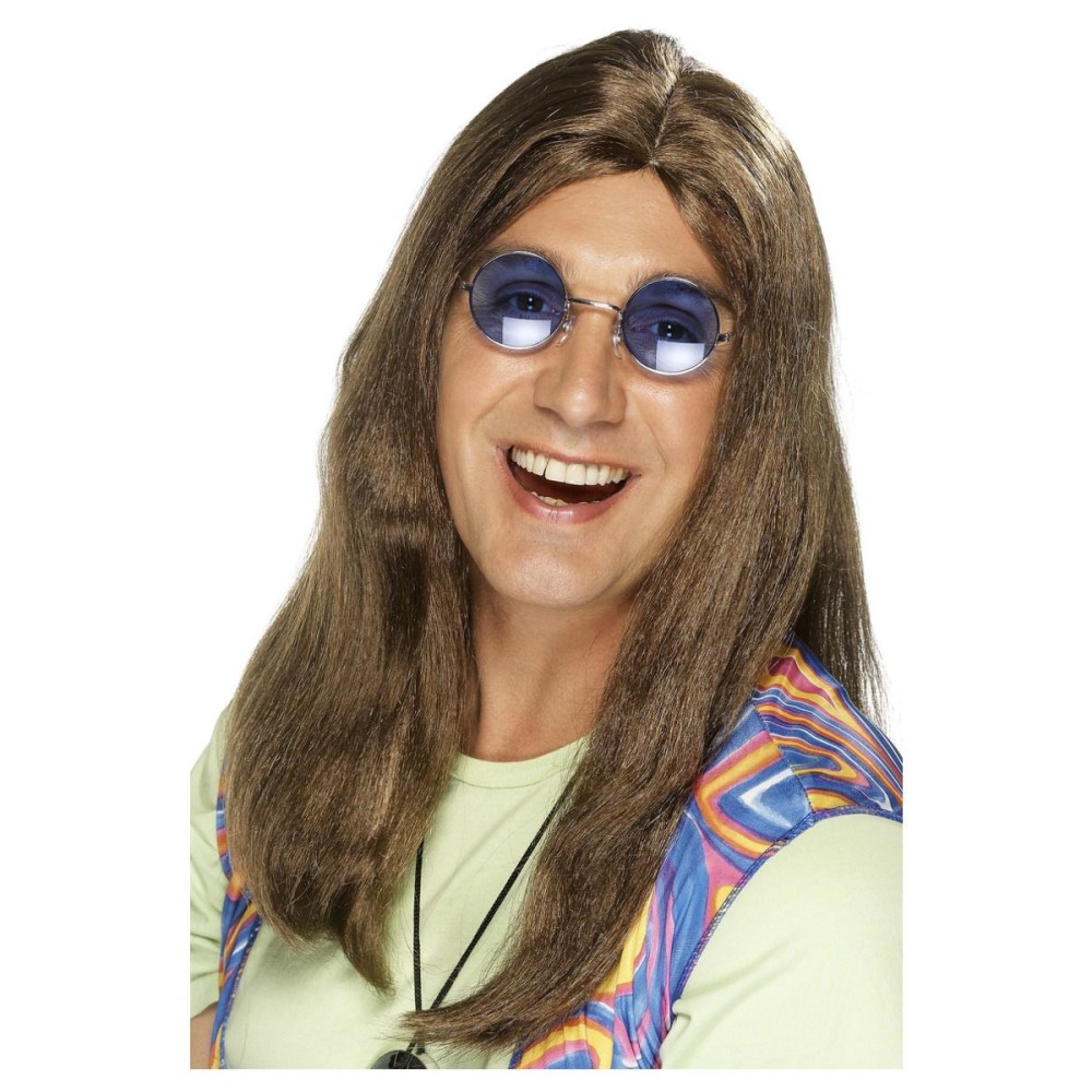 Hippie wig, long, brown
