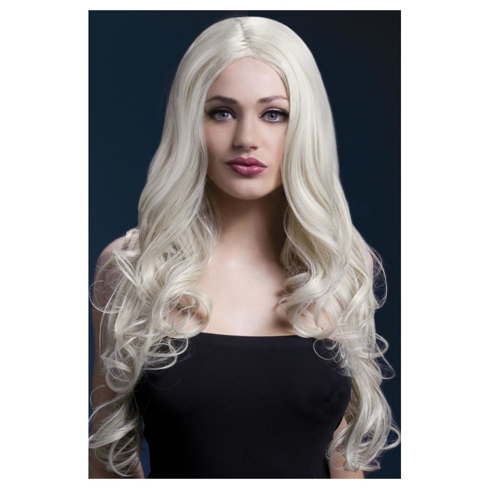 Blonde wig (Rhianne), curls at the ends, long, 66cm