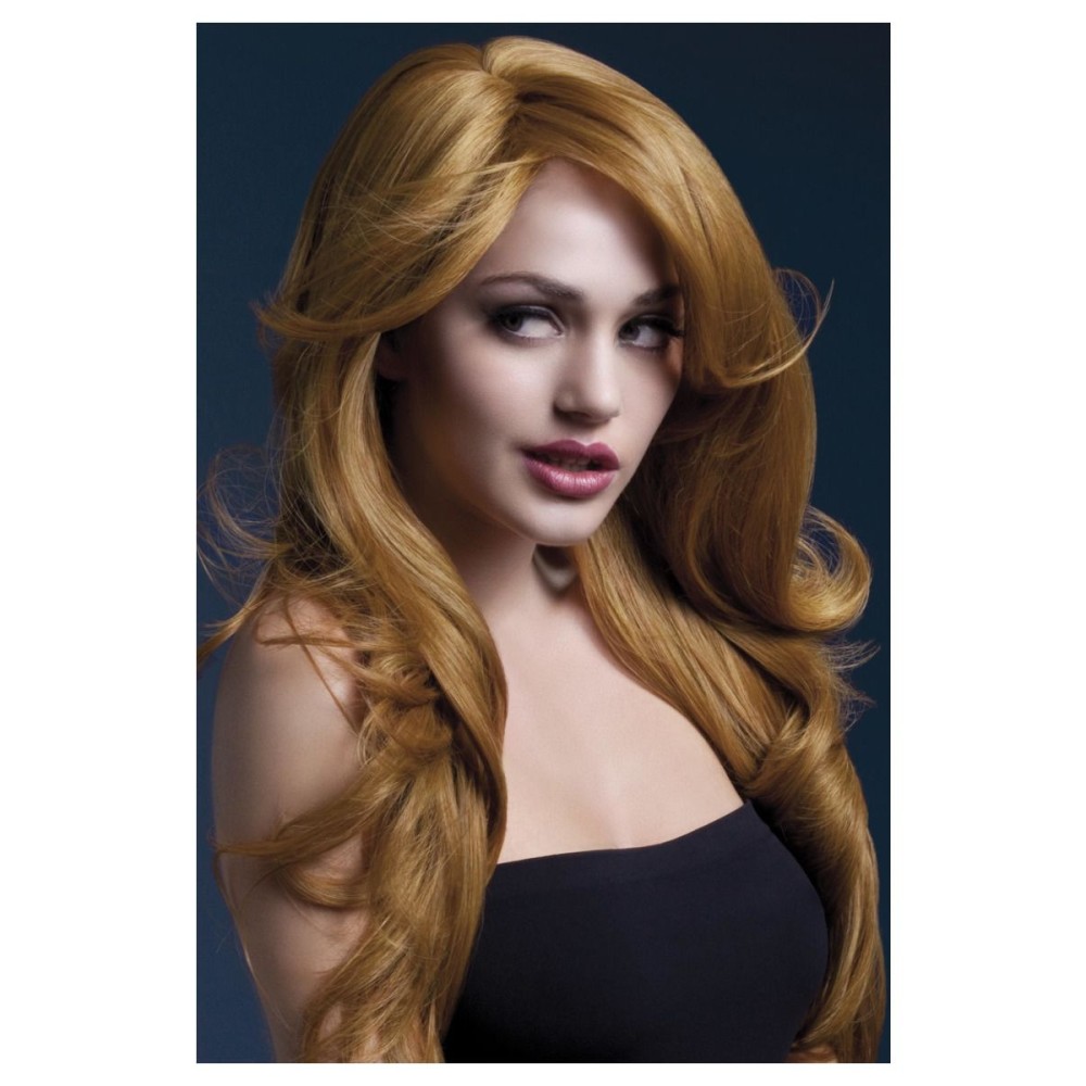 Chestnut brown wig (Nicole), waves at the ends, 66cm