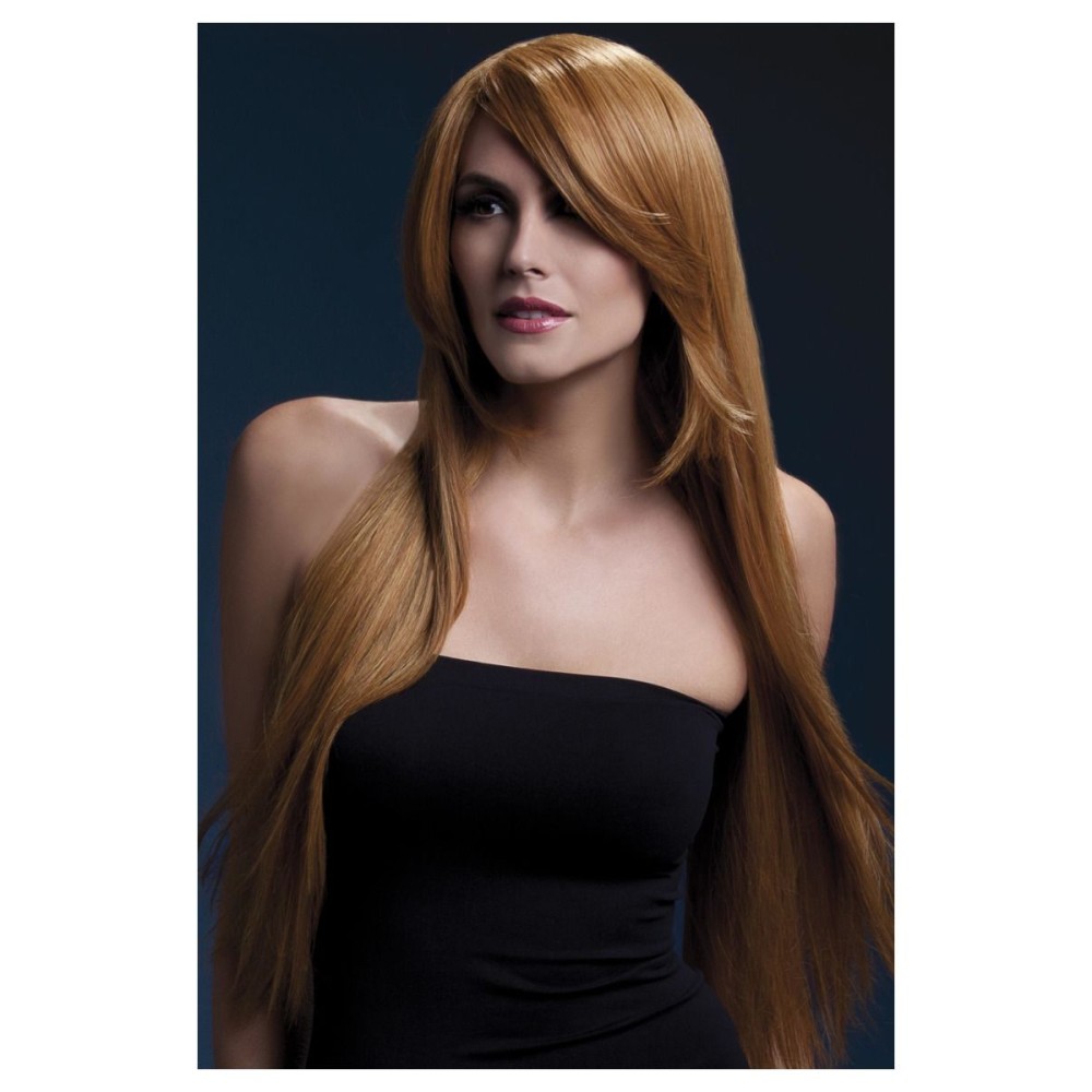 Auburn wig (Amber), straight, long, 71cm