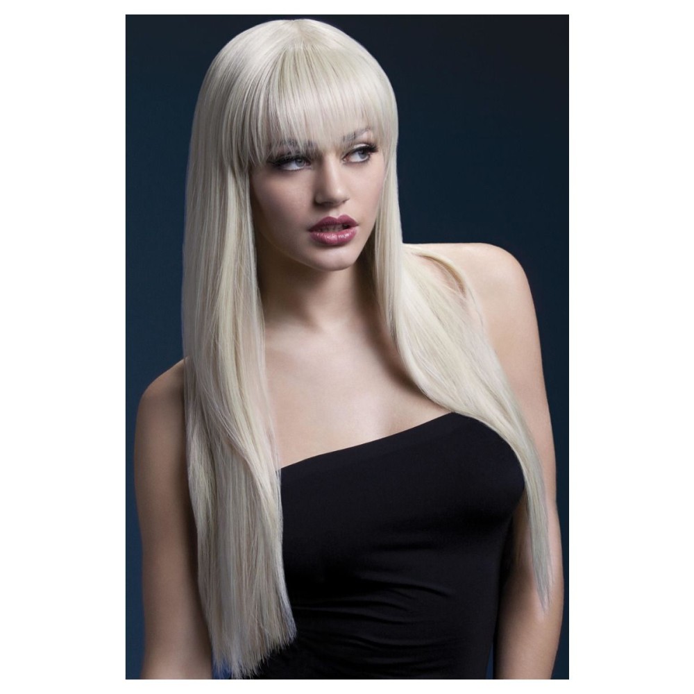 Blonde wig with fringe (Jessica), straight, 66cm