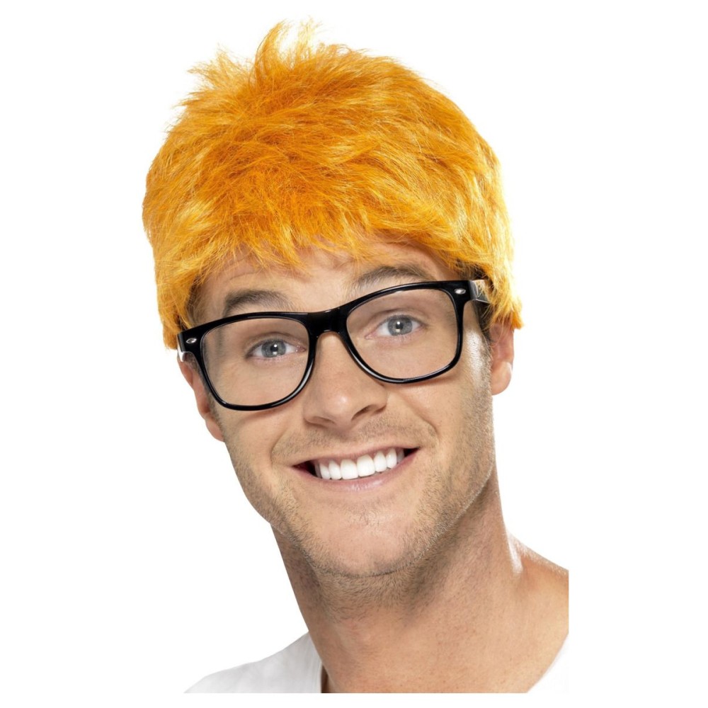 90s TV host kit, ginger, with wig, glasses