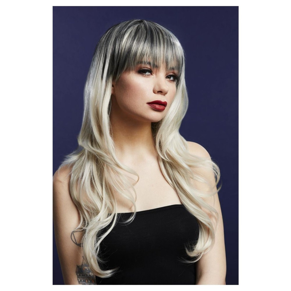 Two-tone blond wig with fringe (Sienna), long, 66cm