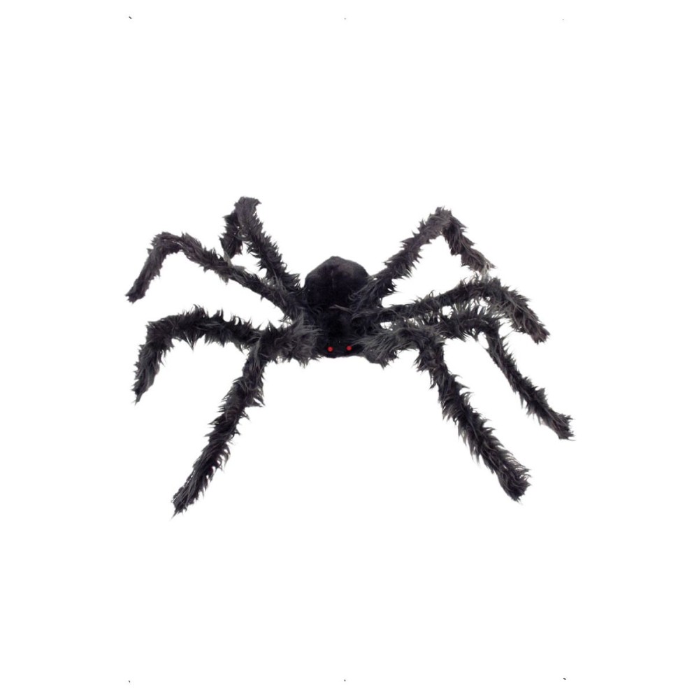 Suur must karvane ämblik (102cm), silmad valgusega