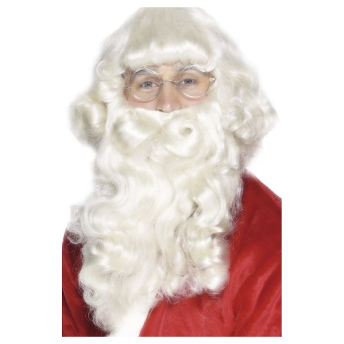 Jõuluvana habe (38cm) ja parukas, valge