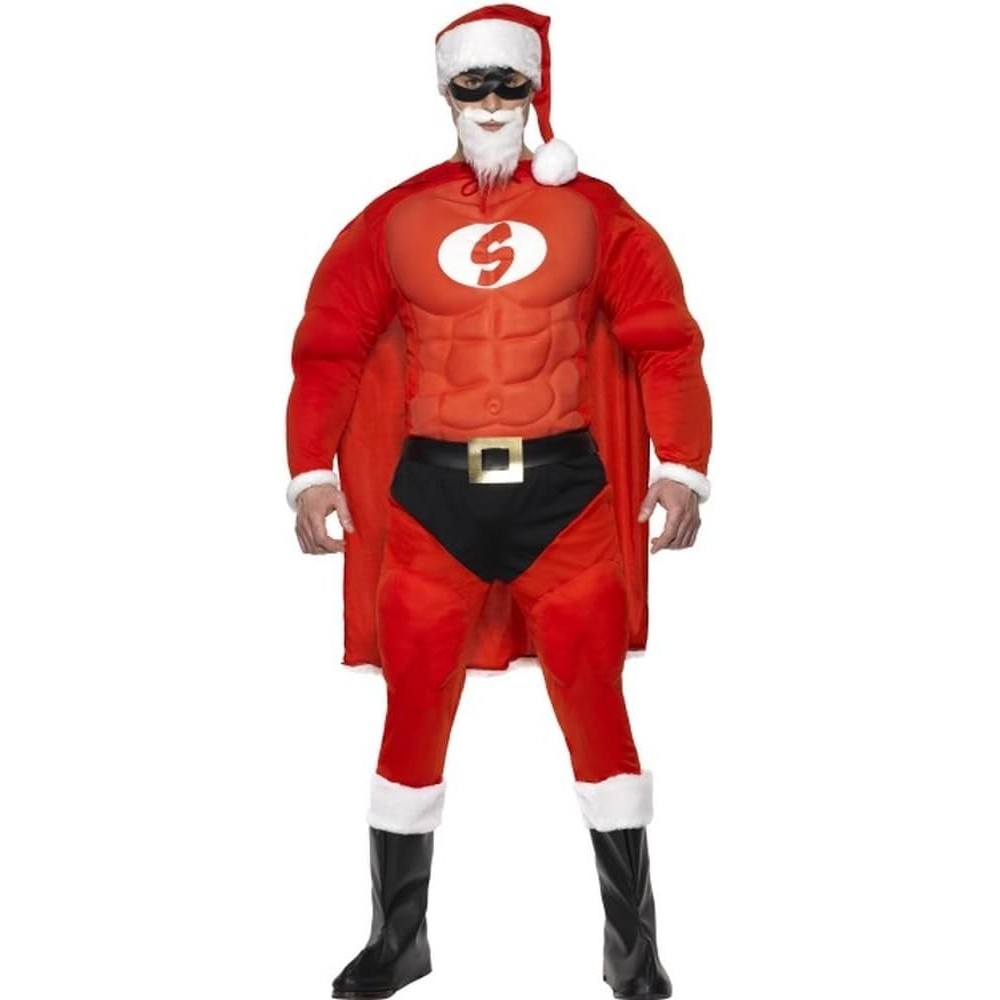 Super Santa kostüüm, täiskasvanutele, L