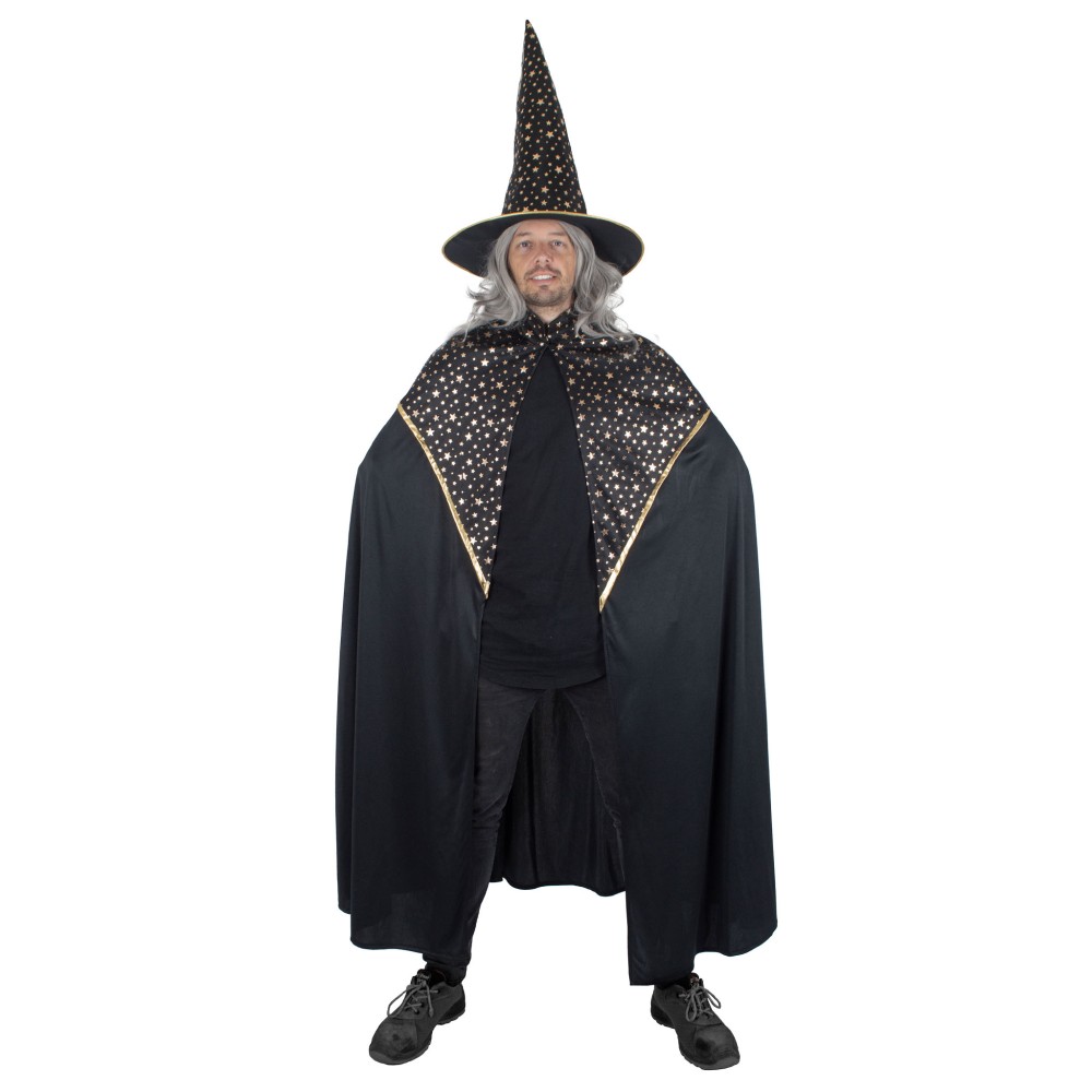 Wizard cape with hat, one size Wizard cape with hat, one size