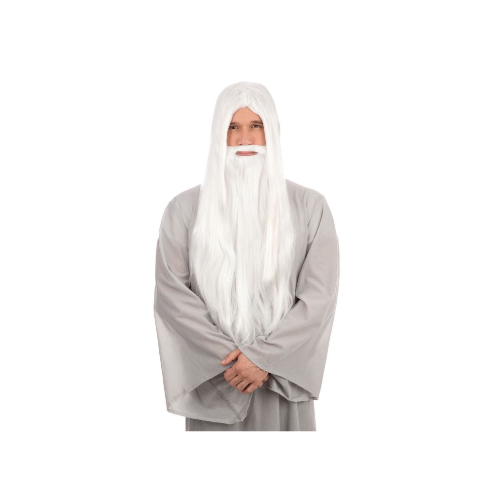 Wizard Wig And Beard Long White