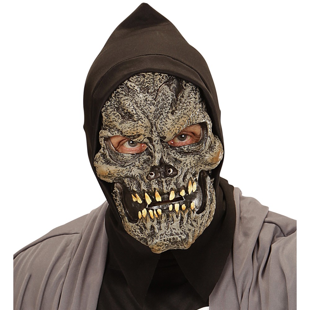 Grim reaper, latex mask with hood