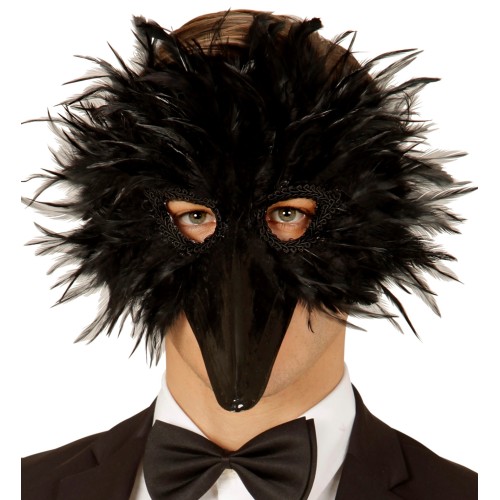 Musta linnu mask, sulgedega
