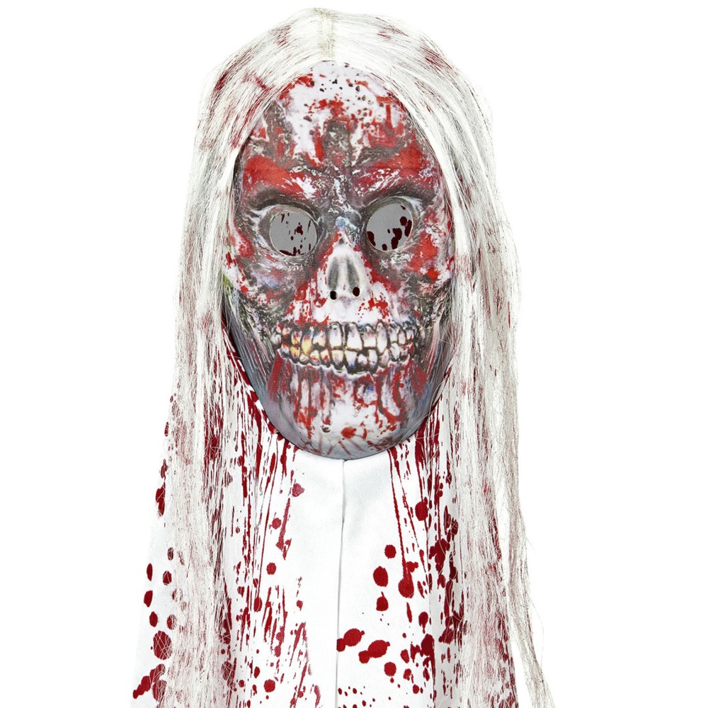 Mask, zombie, with hood and hair