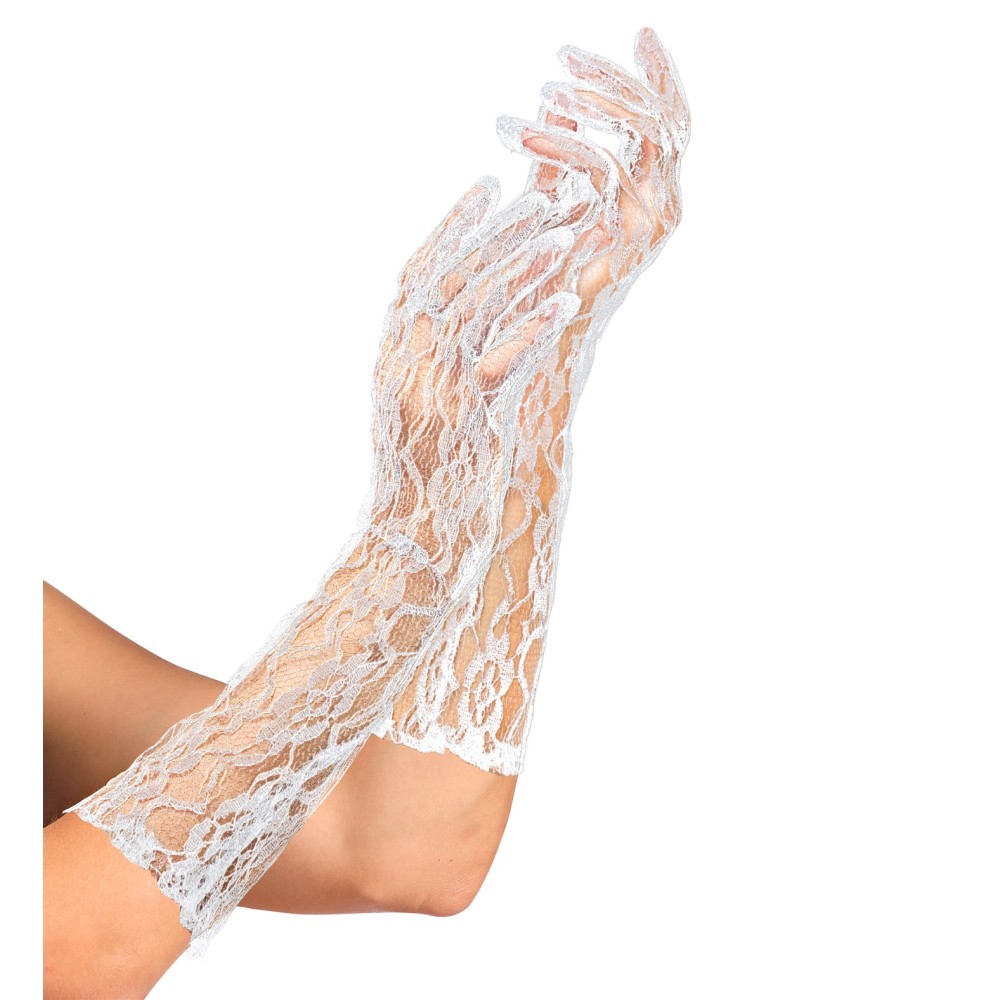 Gloves, white lace