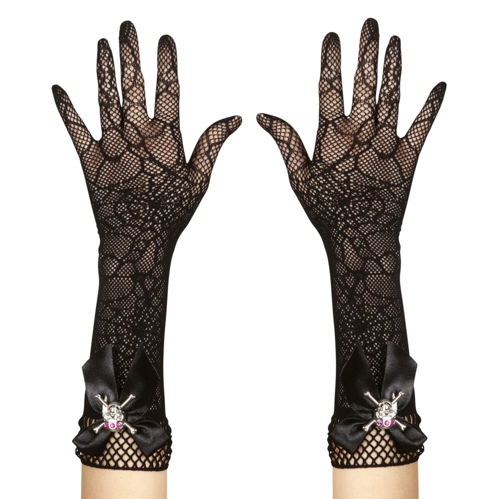 Gloves, mesh, black
