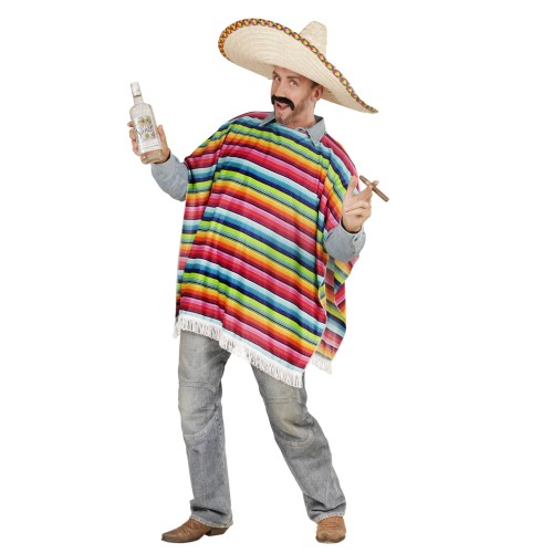 Poncho in Mexican style