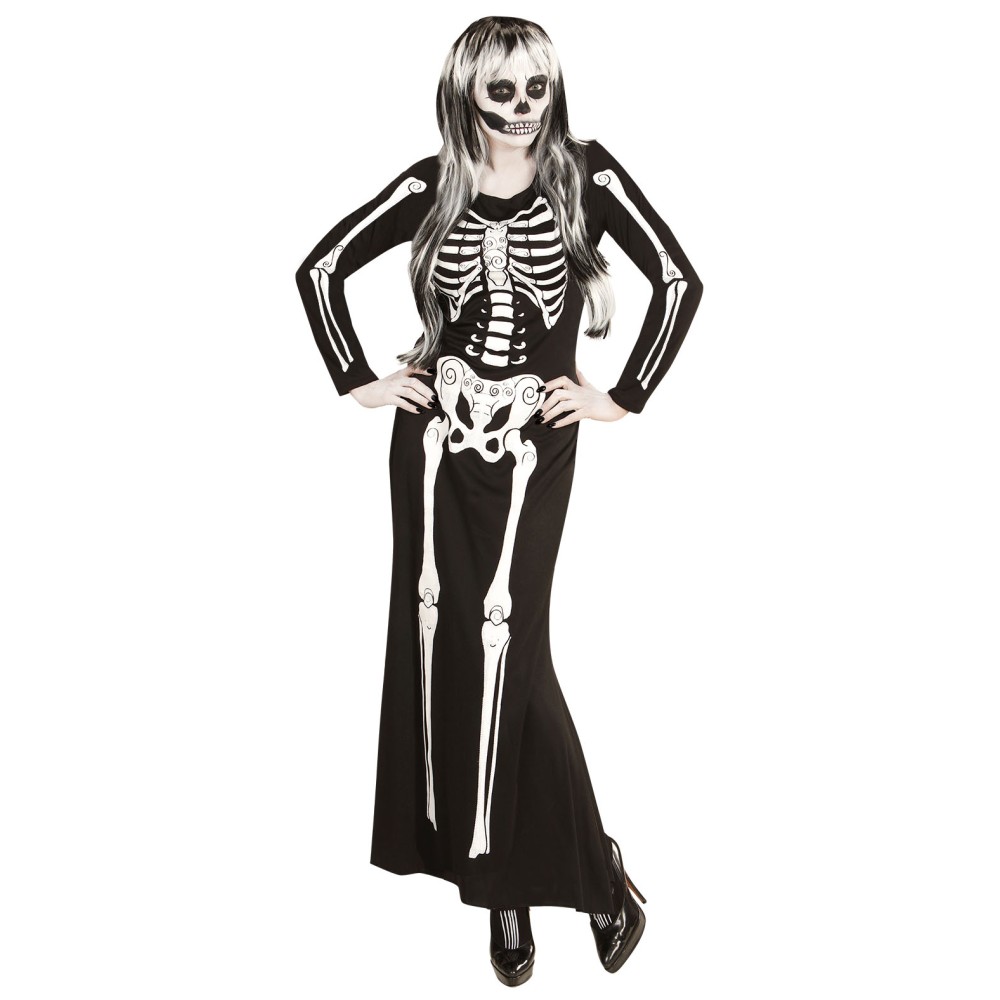 Skeleton dress, long, for women, M