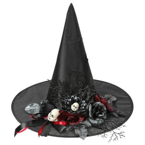 Witch's cone hat, with various decorations