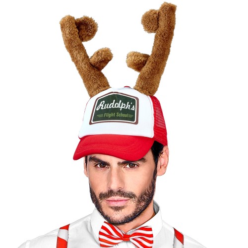 Cap with reindeer antlers