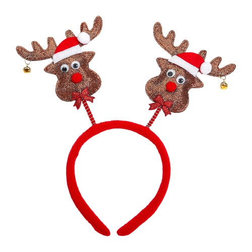 Headband with 2 reindeer