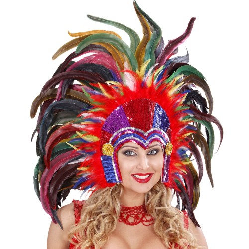 Carnival headdress with feathers