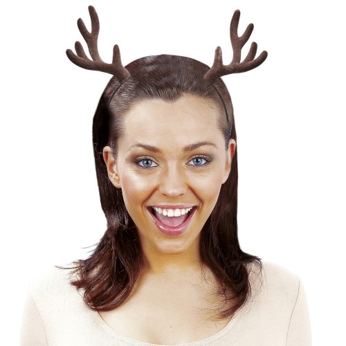 Headband with reindeer antlers