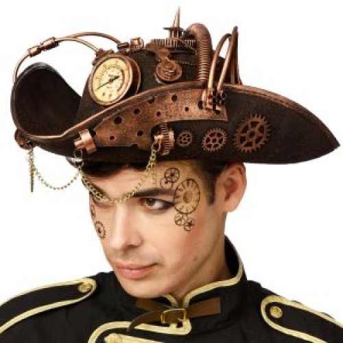 Стимпанк-шляпа пирата, коричневая