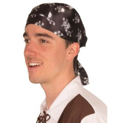 Piraat Bandana müts, must